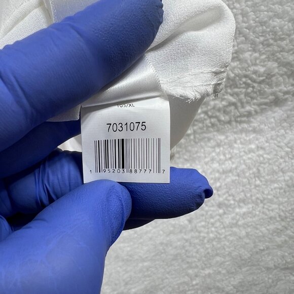 CeCe Women XL White Floral Off Shoulder Smocked Ruffle Sleeve Chiffon Top Beachy - Picture 15 of 16